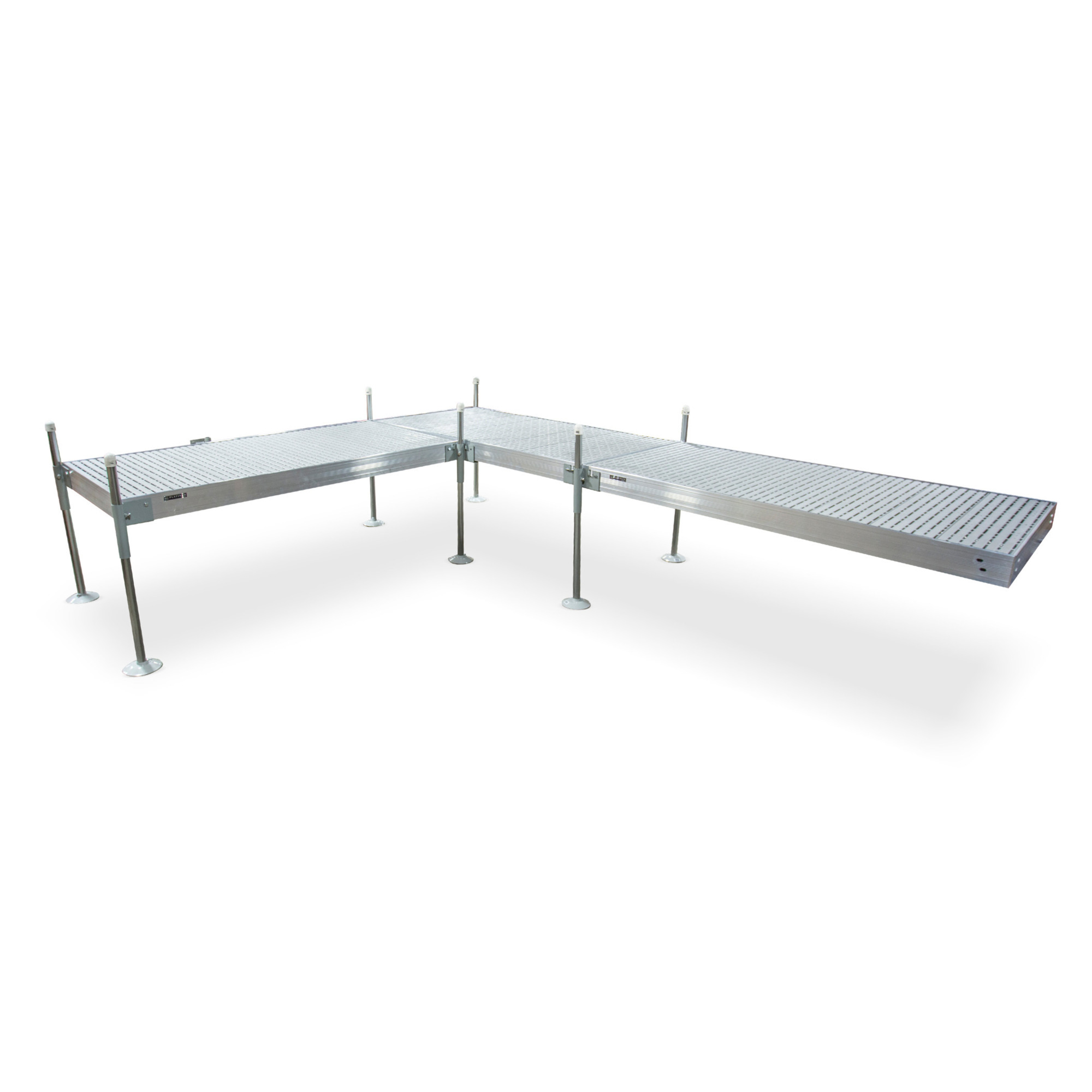 Tommy Docks Platinum Series L-Shaped Dock - 16ft., Aluminum Frame, Titan Decking, Skid-Resistant Surface, Model# TDLAT-40033